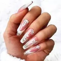 The Pinky Snow Nail Design