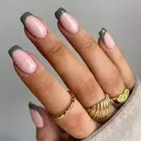 Warm Green French Tip
