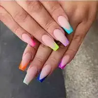 Vibrant French Manicure