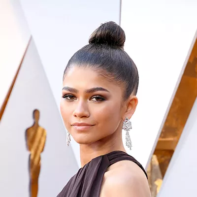 Zendaya's High Knot Bun