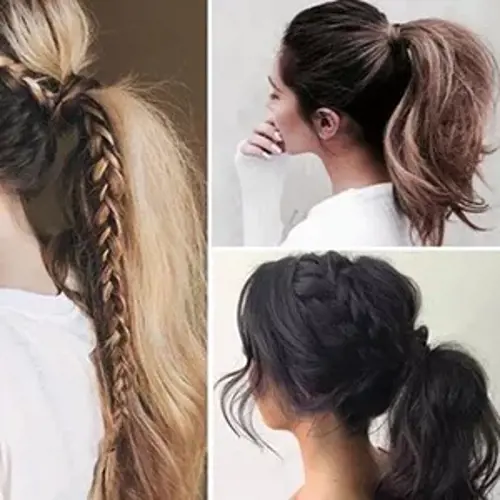 Ponytail with a braid
